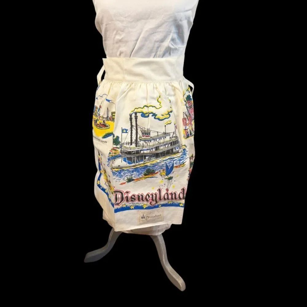 Disneyland Red and Blue Handcrafted vintage 1/2 apron (6027)